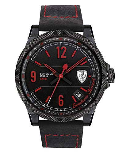 Scuderia Ferrari Orologi Herren-Armbanduhr Formula Italia S Analog Quarz Leder 0830271