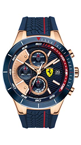 Orologio da Uomo al quarzo e cinturino in sillicone blu, Scuderia Ferrari 0830297
