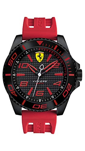 Scuderia Ferrari 0830308 Orologio da uomo al quarzo, con quadrante classico analogico e cinturino in silicone