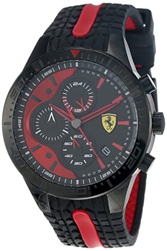 Scuderia Ferrari Orologio Cronografo Quarzo Uomo con Cinturino in Silicone 830592