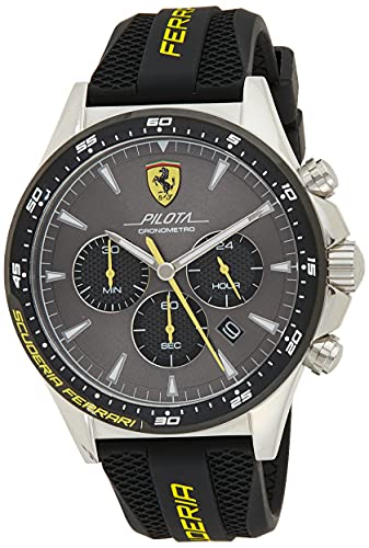 Scuderia Ferrari Orologio Cronografo Quarzo Uomo con Cinturino in Silicone 830594