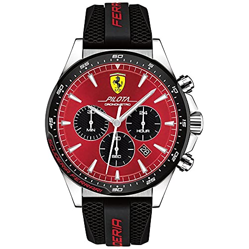 Scuderia Ferrari Orologio Cronografo Quarzo Uomo con Cinturino in Silicone 830595