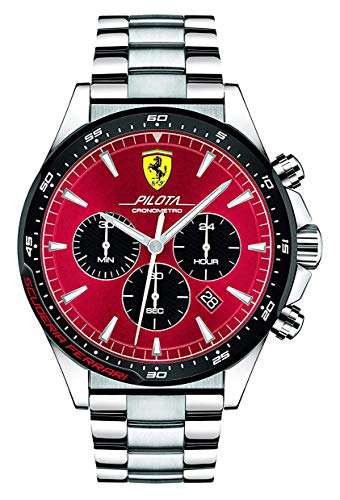 Scuderia Ferrari Orologio Cronografo Quarzo Uomo con Cinturino in Acciaio Inox 830619