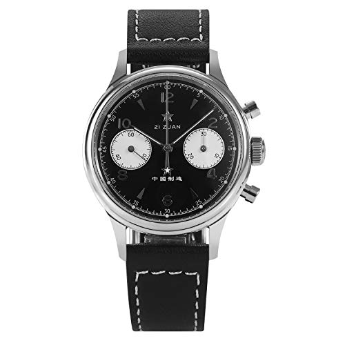 Seagull ST1901 Panda Reverse Cronografo Zaffiro, Display, 2 cinghie 1963 BNIB