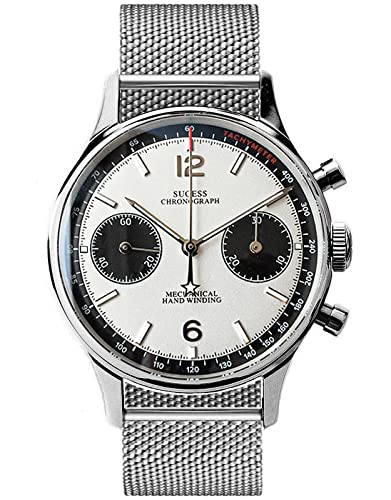 SUPAN001SN V3 Quadrante Oro Cigno Collo Gabbiano ST1901 Movimento Sapphire Crystal Uomo Panda Cronografo Orologio 1963