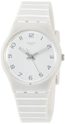 Orologio Swatch Gent GM190 Al quarzo (batteria) Plastica Quandrante Bianco Cinturino Silicone