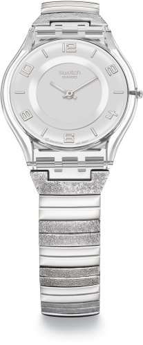 Swatch SFK 320 G - Orologio da polso da donna, cinturino in acciaio inox colore argento