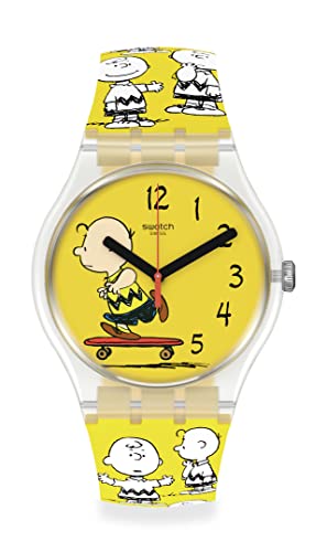 Swatch Nuovo cinturino in silicone al quarzo BIO-SOURCED giallo, orologio casual 18 (Modello: SO29Z101)