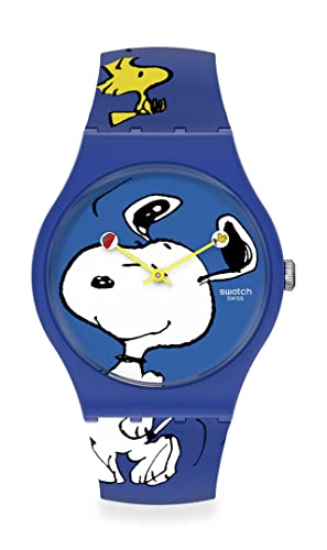 Swatch Nuovo Gent BIO-SOURCED Cinturino in silicone al quarzo, blu, 18 orologio casual (Modello: SO29Z106)