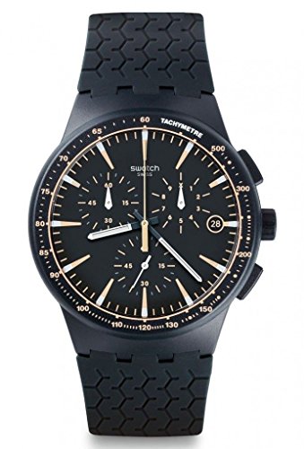 Swatch Orologio da Uomo Cronografo al Quarzo con Cinturino in Silicone – SUSN407