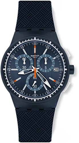 Swatch Orologio da Uomo Cronografo al Quarzo con Cinturino in Silicone – SUSN410