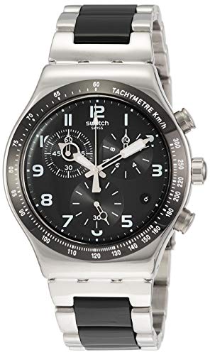 Swatch Orologio Cronografo Quarzo Uomo con Cinturino in Aluminio YVS441G