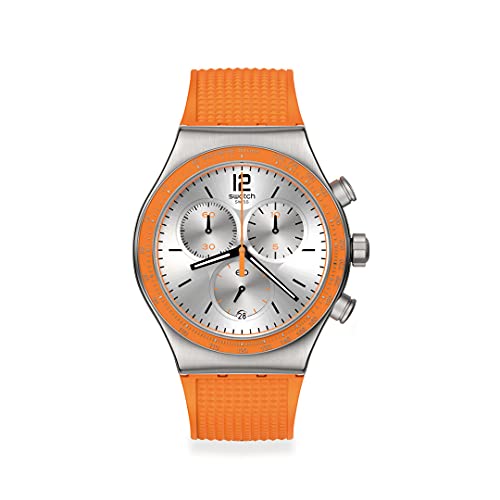 Swatch Cronografo quarzo grigio quadrante orologio da uomo YVS483