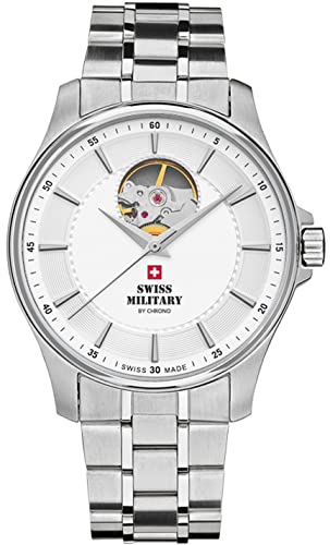 Swiss military orologio Uomo Analogico Automatico con cinturino in Acciaio INOX SMA34050.02