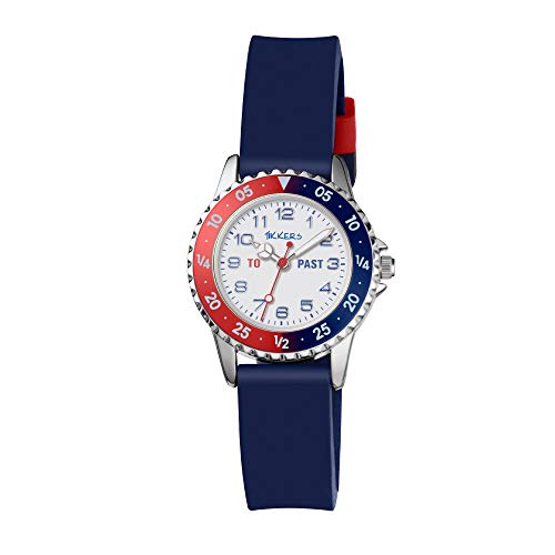 Tikkers orologio al quarzo con display analogico e cinturino in silicone blu navy TK0140