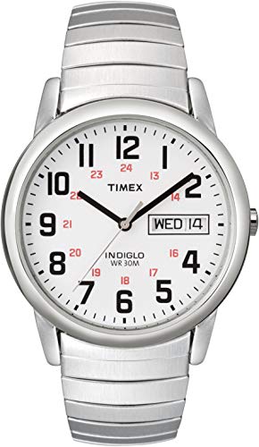 Timex T20461PF Orologio Analogico da Polso da Uomo, Acciaio Inox, Bianco/Argento