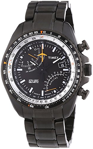 Timex T2P103 Orologio da Polso, Cronografo da Uomo, Cinturino in Acciaio Inox, Colore Nero