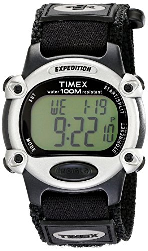 Timex Expedition Digital Crono Alarm Timer 39mm Orologio, Avvolgimento rapido nero/argento, One Size, Timer di allarme cronografo spedizione completo