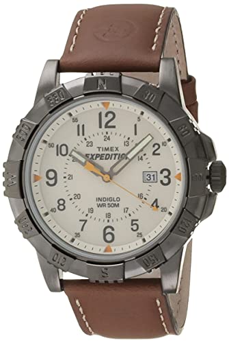 Timex Orologio robusto del metallo di spedizione, Marrone/grigio, Movimento al quarzo