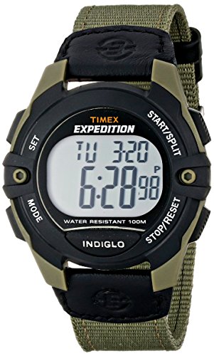 Timex Expedition Digital Crono Alarm Timer 39mm Orologio, Verde/nero, 1.12 Ounces, cronografo, digitale