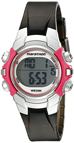 Marathon by Timex Orologio di medie dimensioni, Grigio/Corallo, cronografo, digitale