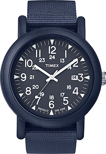 Timex TW2P62600 - Orologio al quarzo da uomo, con quadrante analogico blu e cinturino in pelle di colore blu