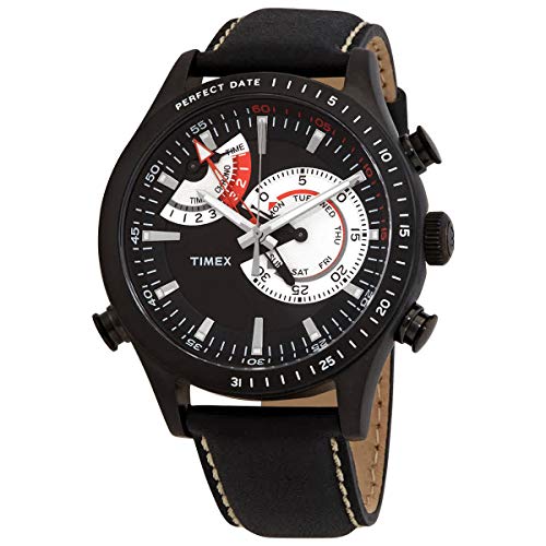 Timex Orologio Cronografo al Quarzo Uomo con Cinturino in Pelle TW2P72600