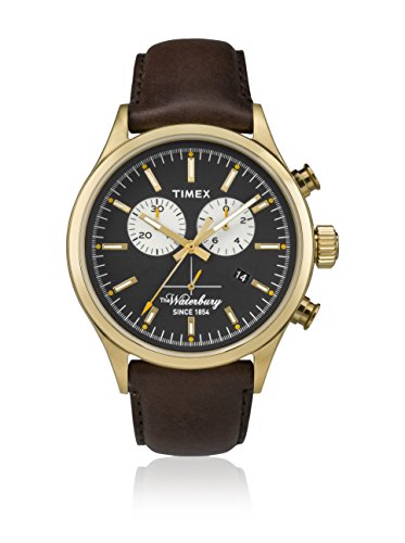 Timex Orologio cronografo al Quarzo Uomo con Cinturino in Pelle TW2P75300_Brown