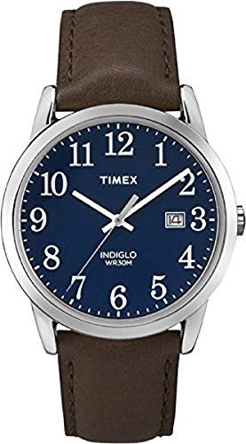 Timex TW2P75900 Orologio da Polso, Quadrante Analogico da Uomo, Cinturino in Pelle, Argento/Marrone