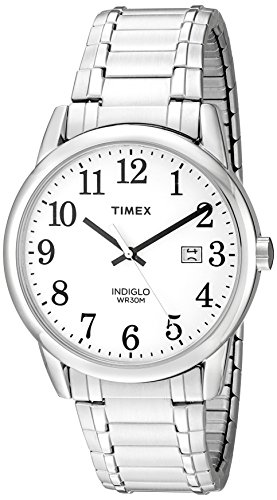 Timex Men's TW2P81300 Easy Reader Silver-Tone Stainless Steel Expansion Band Watch