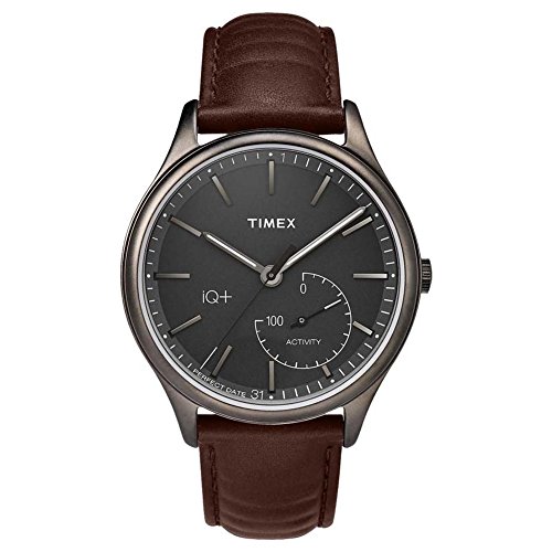Timex iQ+ Move orologio sportivo Nero, Marrone, Acciaio spazzolato Bluetooth