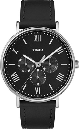 Timex Southview TW2R29000 Orologio da Polso al Quarzo da Uomo, Cinturino in Pelle, Nero