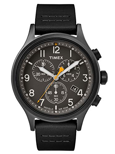 Timex Orologio Cronografo Quarzo Uomo con Cinturino in Pelle TW2R47500