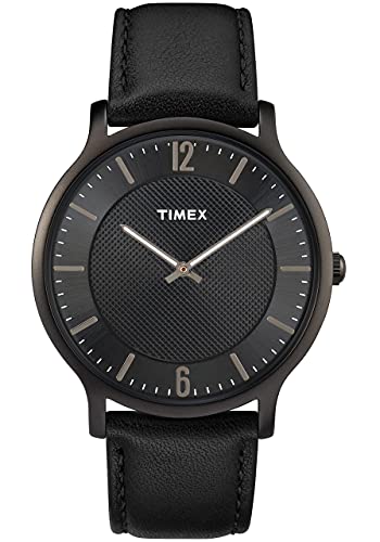 Timex Orologio Analogico Quarzo Uomo con Cinturino in Pelle TW2R50100JT