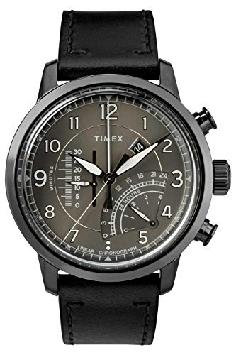 Timex Orologio Cronografo Quarzo Uomo con Cinturino in Pelle TW2R69000
