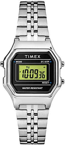Timex Orologio Digitale Quarzo da Donna con Cinturino in Acciaio Inox TW2T48600