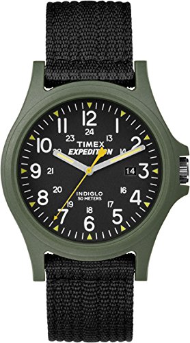 Timex TW4999800 Orologio da Polso, Quadrante Analogico da Uomo, Cinturino in Tessuto, Colore Nero