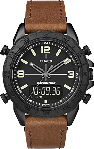 Timex Orologio Analogico-Digitale Quarzo Uomo con Cinturino in Pelle TW4B17400
