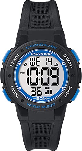 Timex TW5K84800 Orologio da Polso, Quadrante Digitale da Uomo, Cinturino in Resina, Nero/Blu