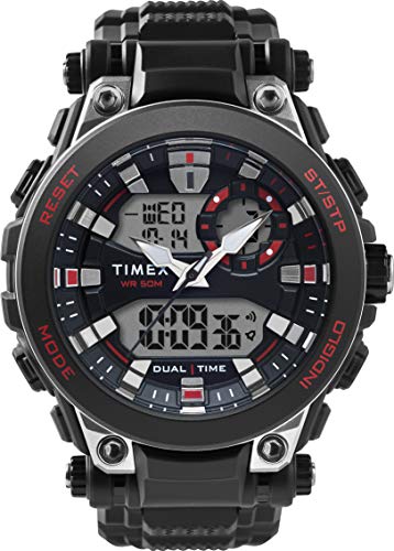Timex Orologio DGTL 50 mm con Cinturino in Resina, Quarzo, Uomo, TW5M30800