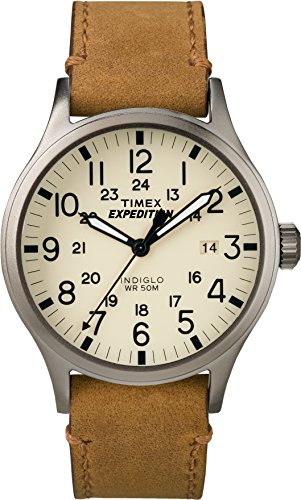 Timex TWC0012009J Orologio da polso da uomo, Marrone/Beige