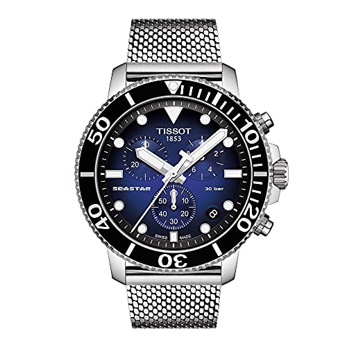 Tissot orologio uomo Seastar 1000 Cronograph 45,5mm acciaio quarzo T120.417.11.041.02