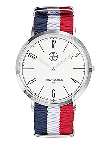 Trendy Classic Homme Uhr Analogique QUARTZ mit Nylon Armband CT1025-01