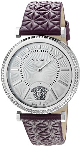 Versace Orologio Cronografo Quarzo Donna con Cinturino in Pelle VQG010015