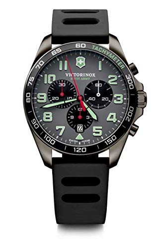 Victorinox Uomo FieldForce Sport Cronografo - Orologio al quarzo analogico in acciaio inossidbile fabbricato in Svizzera 241891