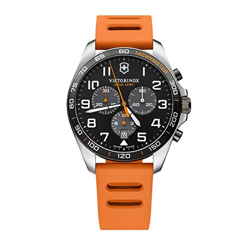 Victorinox Uomo FieldForce Sport Cronografo - Orologio al quarzo analogico in acciaio inossidbile fabbricato in Svizzera 241893