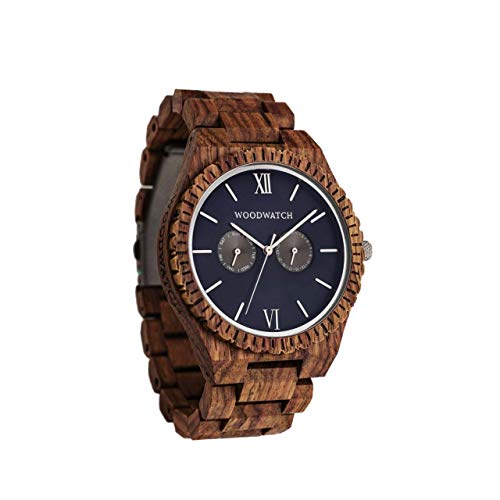 WoodWatch Ocean Blue | Orologio in legno uomo da polso premium | Wood watch for men | Orologio resistente e antispruzzo