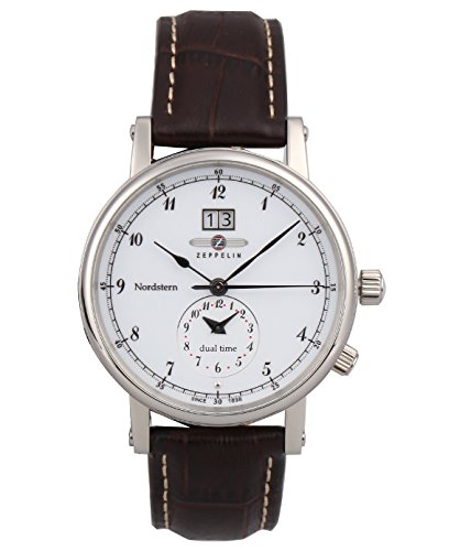 Zeppelin Watches 7540-1 - Orologio da polso uomo, pelle, colore: nero