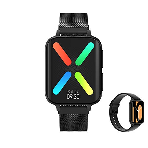 Aliwisdom Smartwatch per Uomo Donna Bambini, Smart Watch con chiamate Bluetooth e promemoria Whatsapp e Lettore Musicale, Fitness Tracker Impermeabile Orologio Fitness per iPhone Android (Nero)