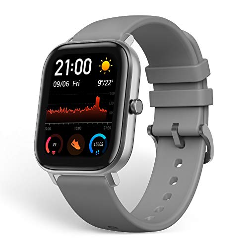 Amazfit GTS Smartwatch Reloj inteligente 46 días GPS + Glonass BioTracker ™ PPG Sensor de detección biológica Frecuencia cardíaca Bluetooth 5.0(Lava Grey)
